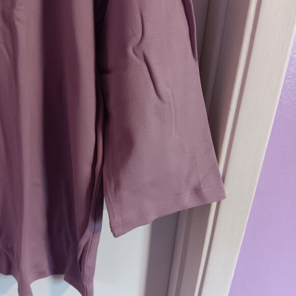 COLDWATER CREEK BESTCOTTON WOMEN'S DUSTY LILAC 2X BOATNECK TEE NWT - Picture 4 of 5